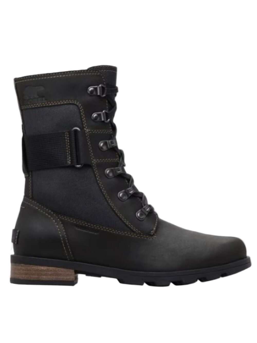 Sorel Emelie Women's Black Lace-Up Combat Boots Sz 7